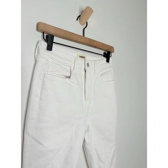 L’agence White Distressed High Line Skinny Jeans Size 25 - Picture 5 of 11